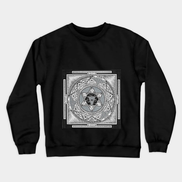 Yantra Mandala Crewneck Sweatshirt by ink.by.shweta